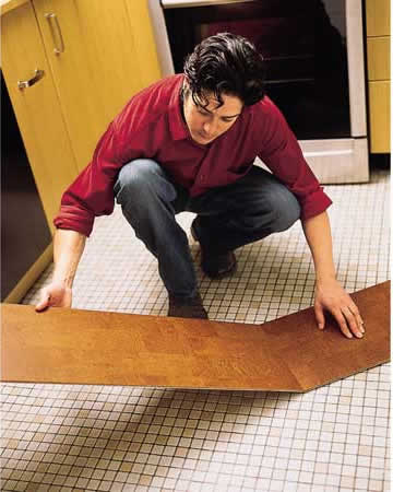 How to Install a Cork Floor. cork_floor_install. 4. Install the first course